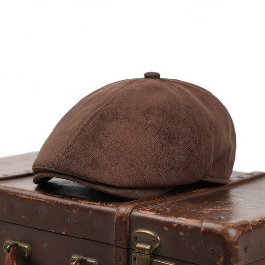 Suede Newsboy Cap | ATHENS