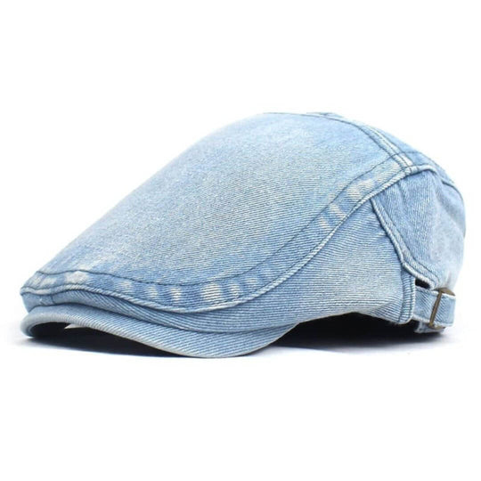 Washed Denim Flat Cap | LOGAN