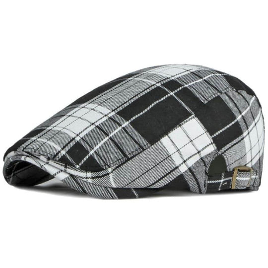 Plaid Cotton Flat Cap | JACKSONVILLE