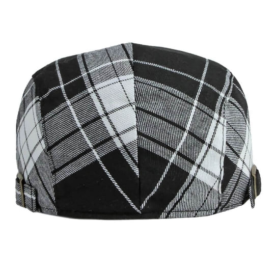Plaid Cotton Flat Cap | JACKSONVILLE