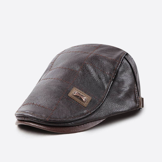 Vegan Leather Flat Cap | COLUMBUS