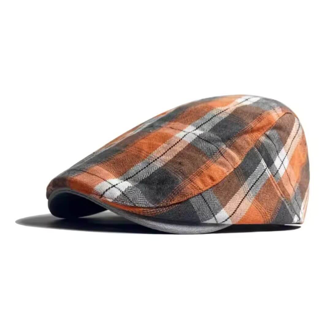 Plaid Cotton Flat Cap | MONTGOMERY