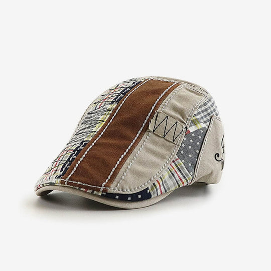 Patchwork Cotton Flat Cap | DELTA