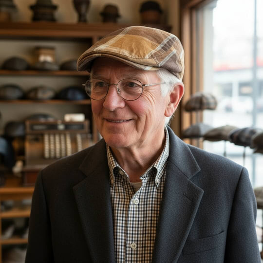 Plaid Cotton Flat Cap | SCRANTON