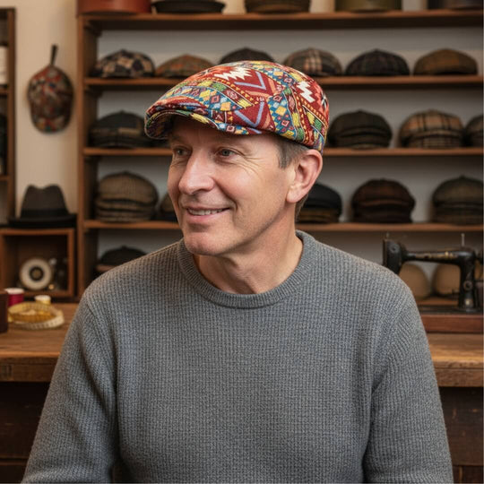 Patterned Flat Cap | CHICAGO