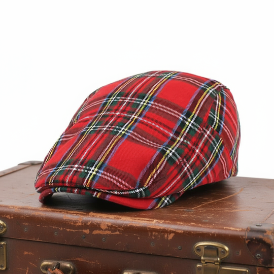 Tartan Cotton Ivy Cap | BOSTON